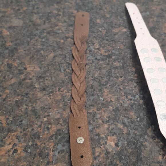 Two Leather Strap Bracelets...New...One Size Fits Most. - Picture 5 of 5